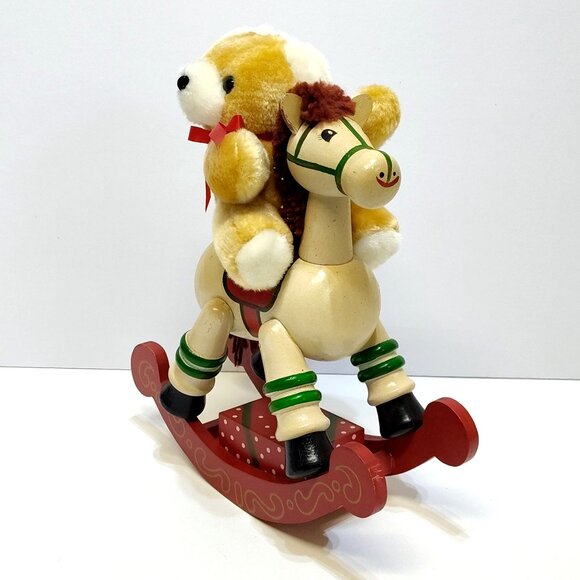 House Of Lloyd Rocking Horse Bear Musical Santa Claus Is Coming To Town See Vid. - Picture 3 of 14